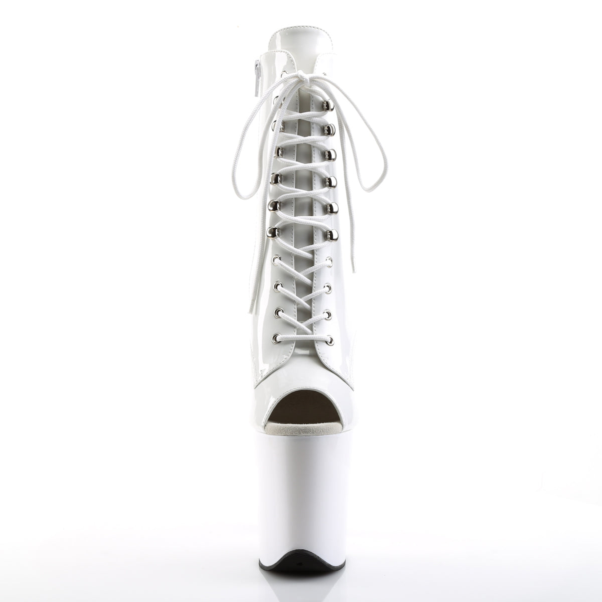 FLAMINGO-1021 Pleaser White 8 Inch Exotic Dancing Ankle Boots