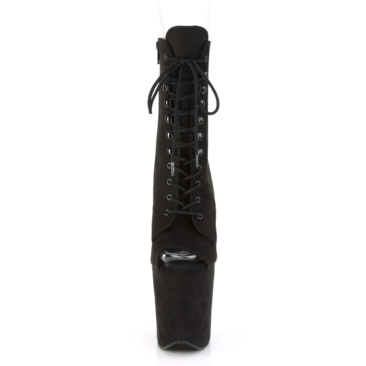FLAMINGO-1021FS Pleaser Black 8 Inch Pole Dance Ankle Boots