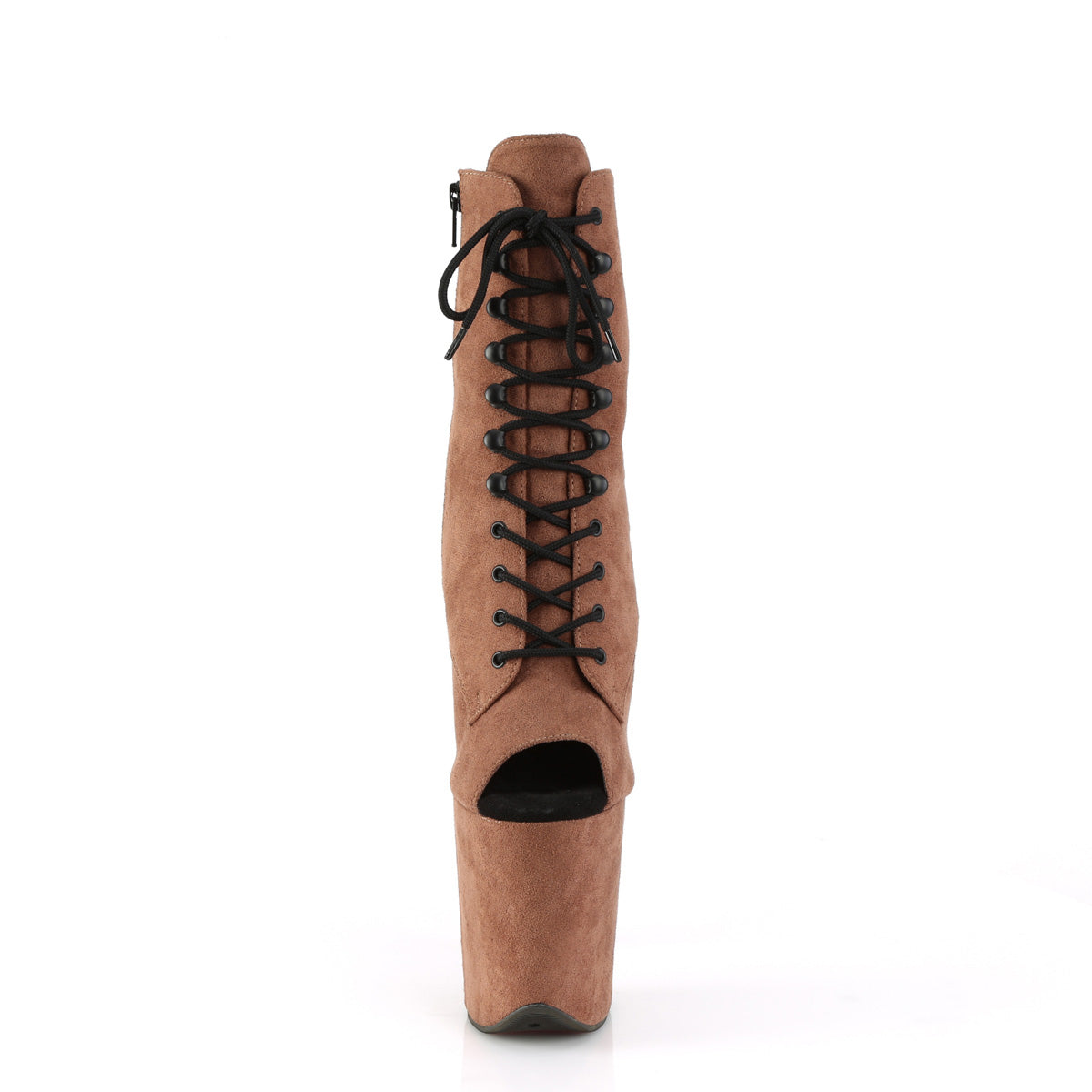FLAMINGO-1021FS Pleaser Caramel 8 Inch Glamour Models Ankle Boots