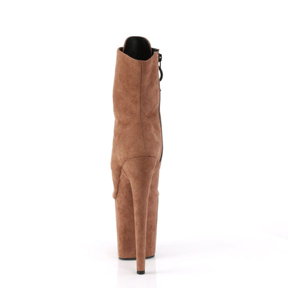 FLAMINGO-1021FS Pleaser Caramel 8 Inch Glamour Models Ankle Boots