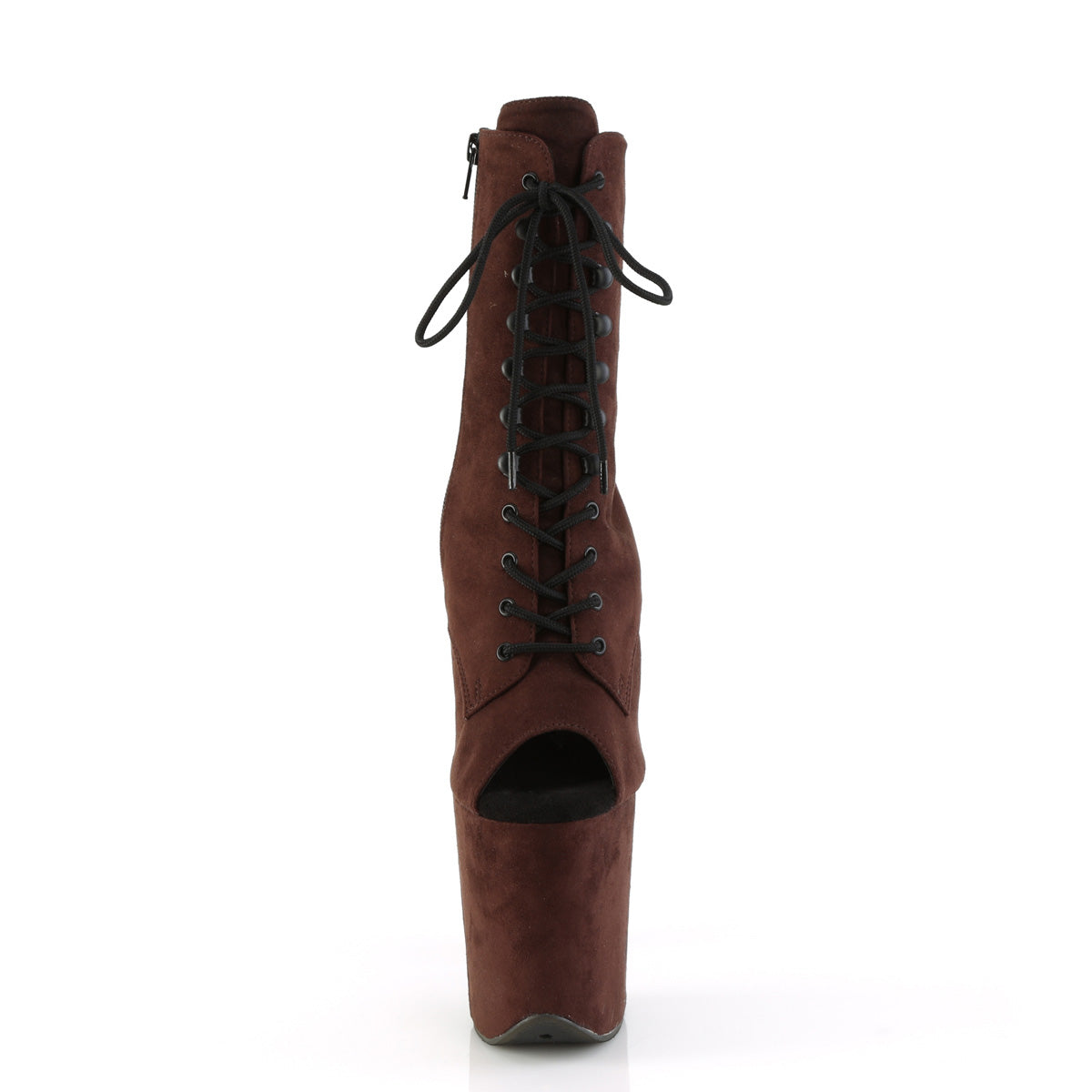 FLAMINGO-1021FS Pleaser Mocha 8 Inch Statement High Ankle Boots