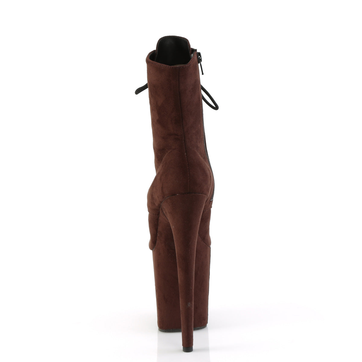 FLAMINGO-1021FS Pleaser Mocha 8 Inch Statement High Ankle Boots