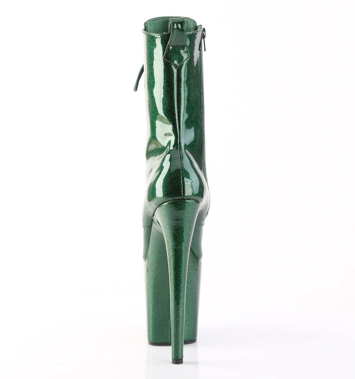FLAMINGO-1040GP Pleaser Emerald Green 8 Inch Pole Dance Ankle Boots