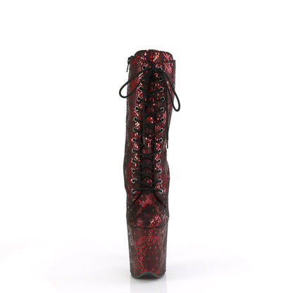 FLAMINGO-1040SPF Pleaser Red 8 Inch Exotic Dancing Ankle Boots