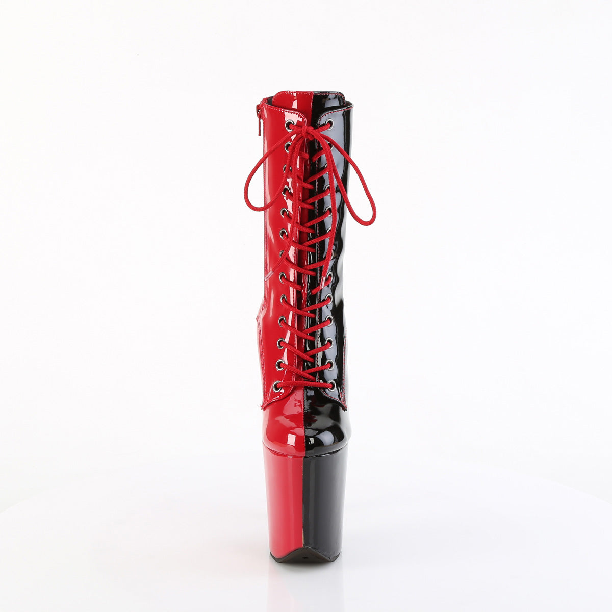 FLAMINGO-1040TT Pleaser Red 8 Inch Pole Heels Ankle Boots
