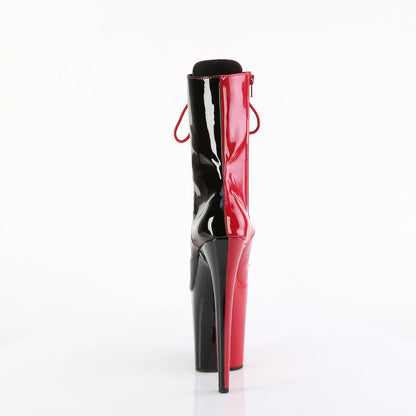 FLAMINGO-1040TT Pleaser Red 8 Inch Pole Heels Ankle Boots