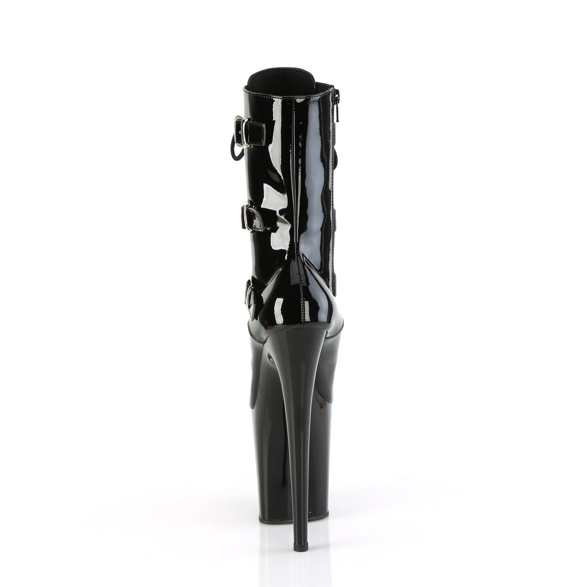 FLAMINGO-1043 Pleaser Black 8 Inch Pole Dance Ankle Boots