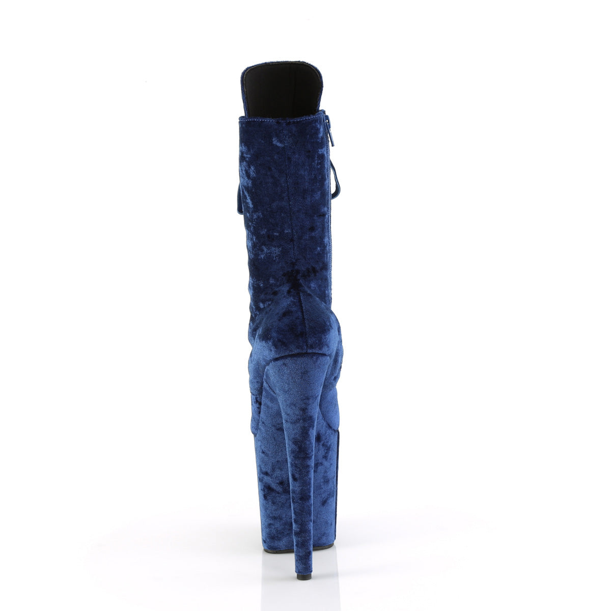 FLAMINGO-1045VEL Pleaser Navy Blue 8 Inch Pole Dance Ankle Boots