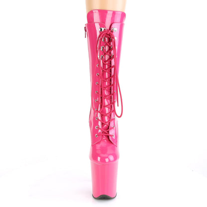 FLAMINGO-1050 Pleaser H. Pink 8 Inch Pole Dancing Ankle Boots