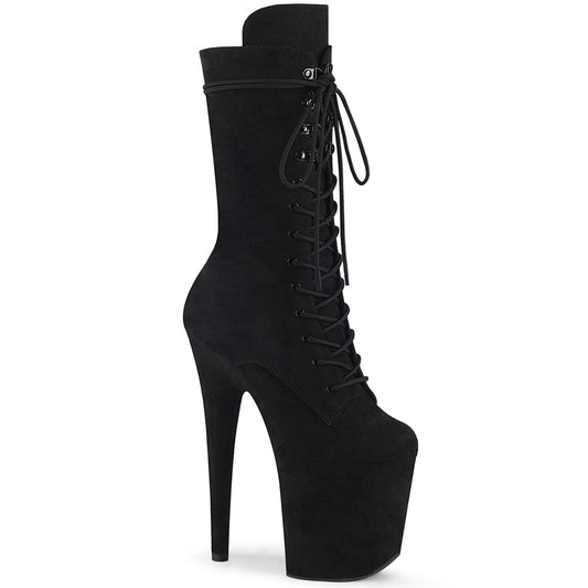 FLAMINGO-1050FS Pleaser Black 8 Inch Exotic Dance Ankle Boots