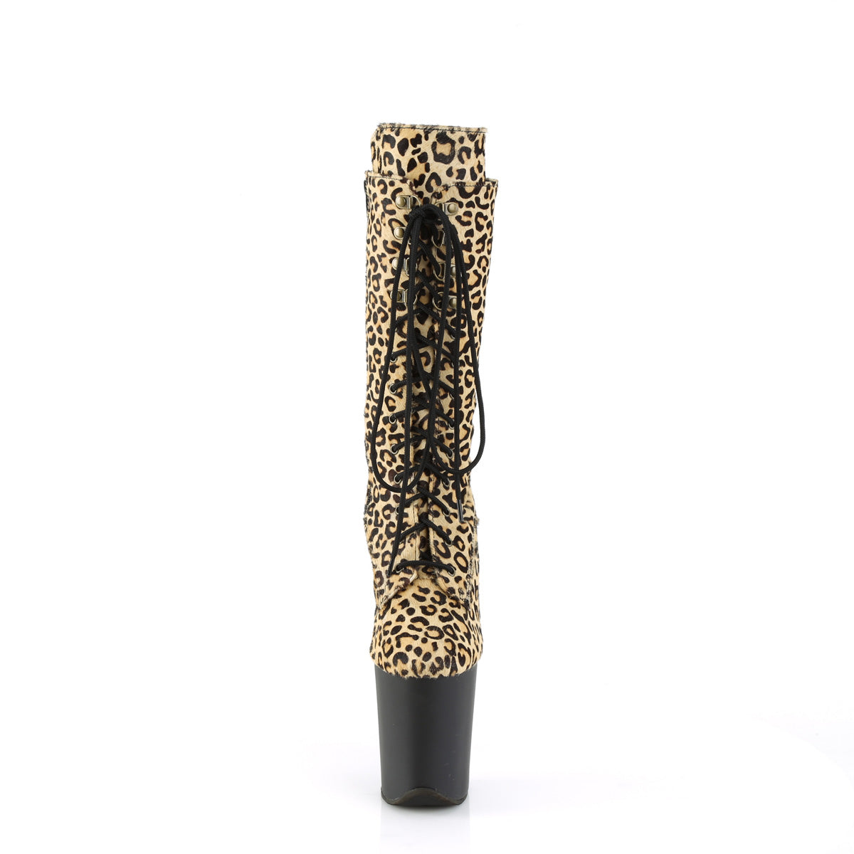FLAMINGO-1050LP Pleaser Leopard Print 8 Inch Pole Dance Ankle Boots