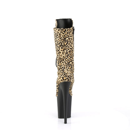 FLAMINGO-1050LP Pleaser Leopard Print 8 Inch Pole Dance Ankle Boots