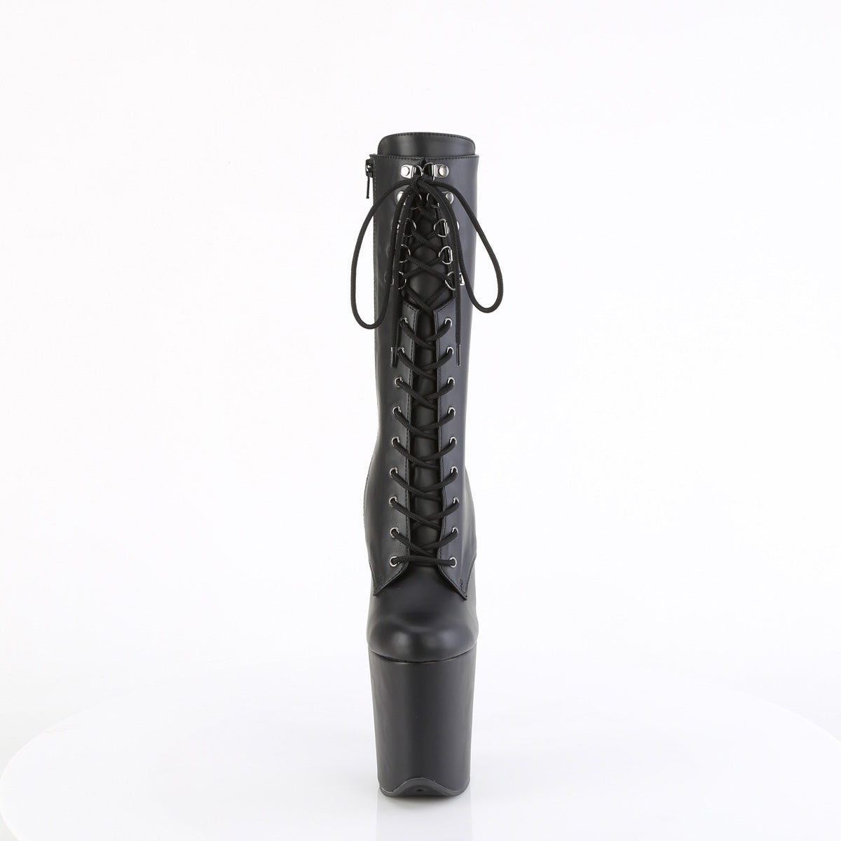 FLAMINGO-1054 Pleaser Black 8 Inch Pole Dance Ankle Boots