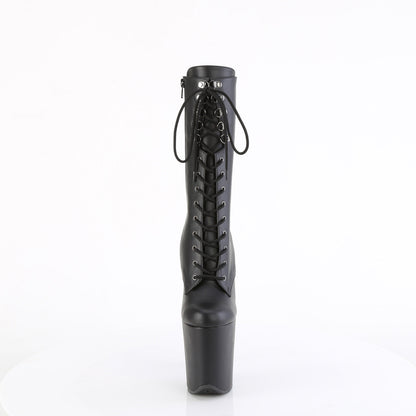 FLAMINGO-1054 Pleaser Black 8 Inch Pole Dance Ankle Boots