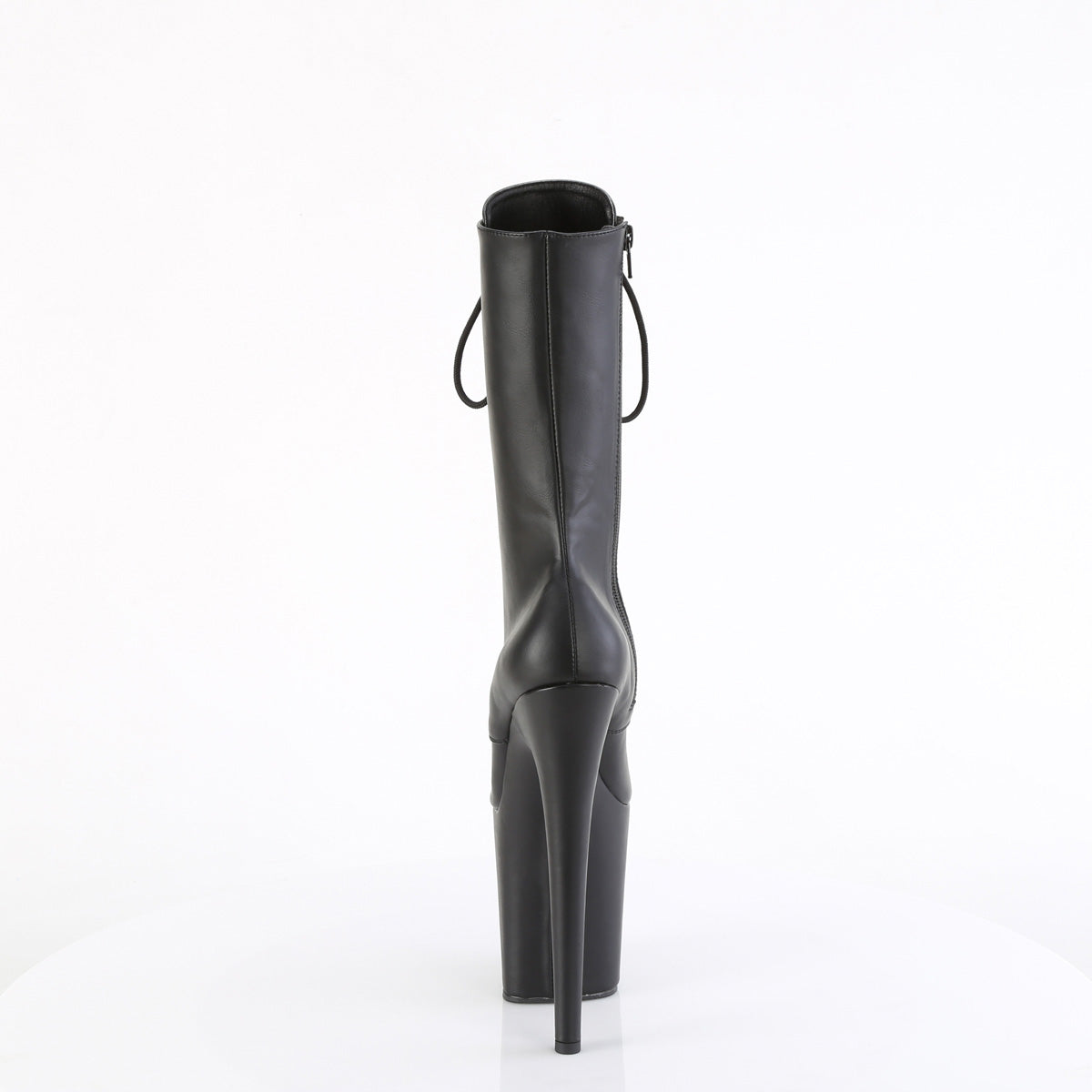FLAMINGO-1054 Pleaser Black 8 Inch Pole Dance Ankle Boots
