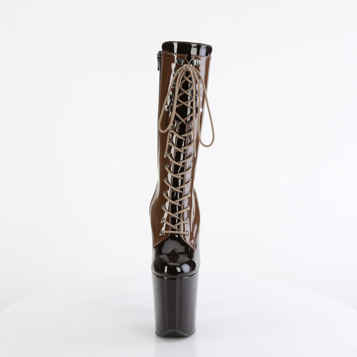 FLAMINGO-1054DC Pleaser Mocha 8 Inch Exotic Dancing Ankle Boots