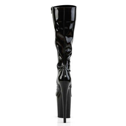 flamingo 2000 pleaser sexy shoes 8 inch heel stretch knee high length boots