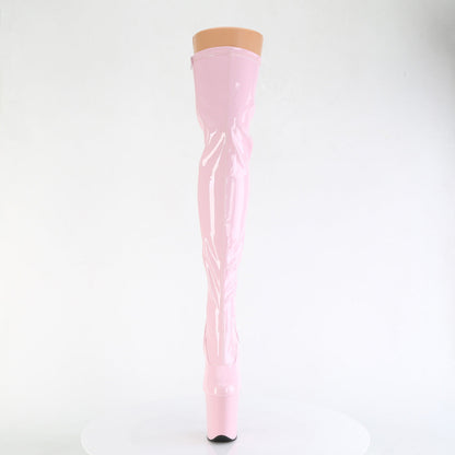 FLAMINGO-3000 Pleaser Baby Pink 8 Inch Pole Dancing Thigh High boots