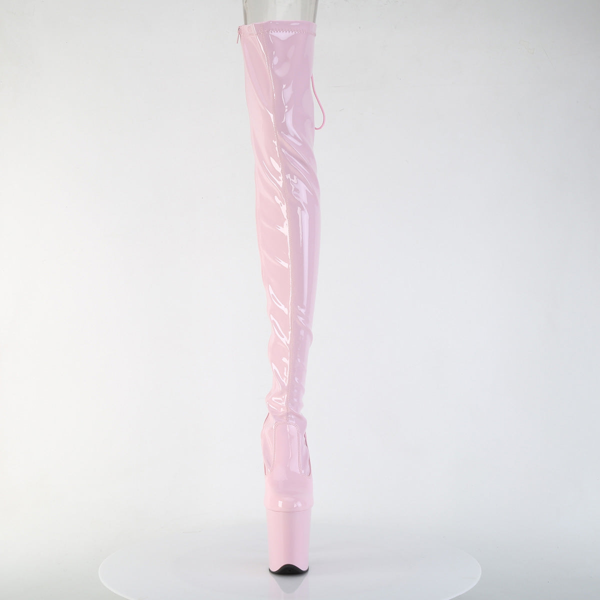 FLAMINGO-3850 Pleaser Baby Pink 8 Inch Exotic Dancing Thigh Length Boots