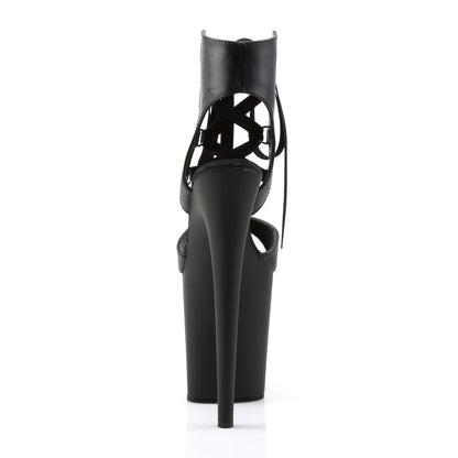FLAMINGO-800-14 Pleaser 8 Inch Heel Black Pole Dance Shoes-Pleaser- Sexy Shoes Fetish Footwear