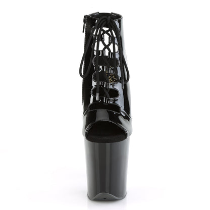 FLAMINGO-800-20 Pleaser Black 8 Inch Strippers Platform Shoes