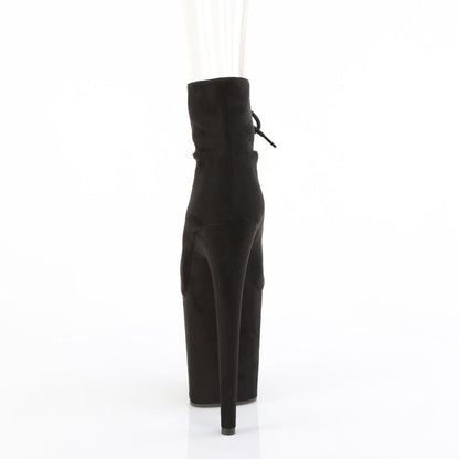 FLAMINGO-800-22 Pleaser Black 8 Inch Pole Heels Platform Shoes