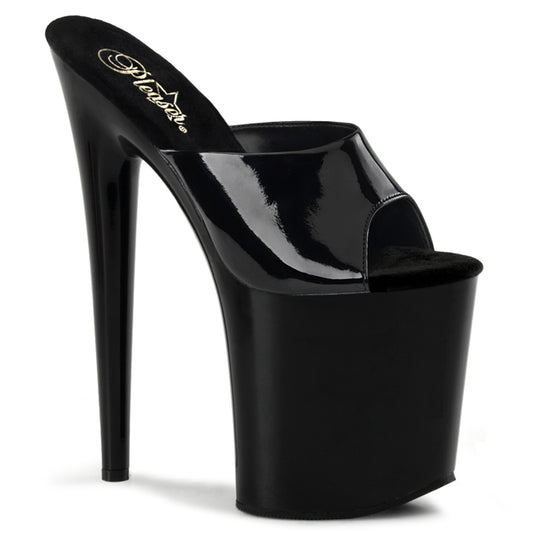 FLAMINGO-801 Pleaser Black 8 Inch Pole Dance Platform Shoes