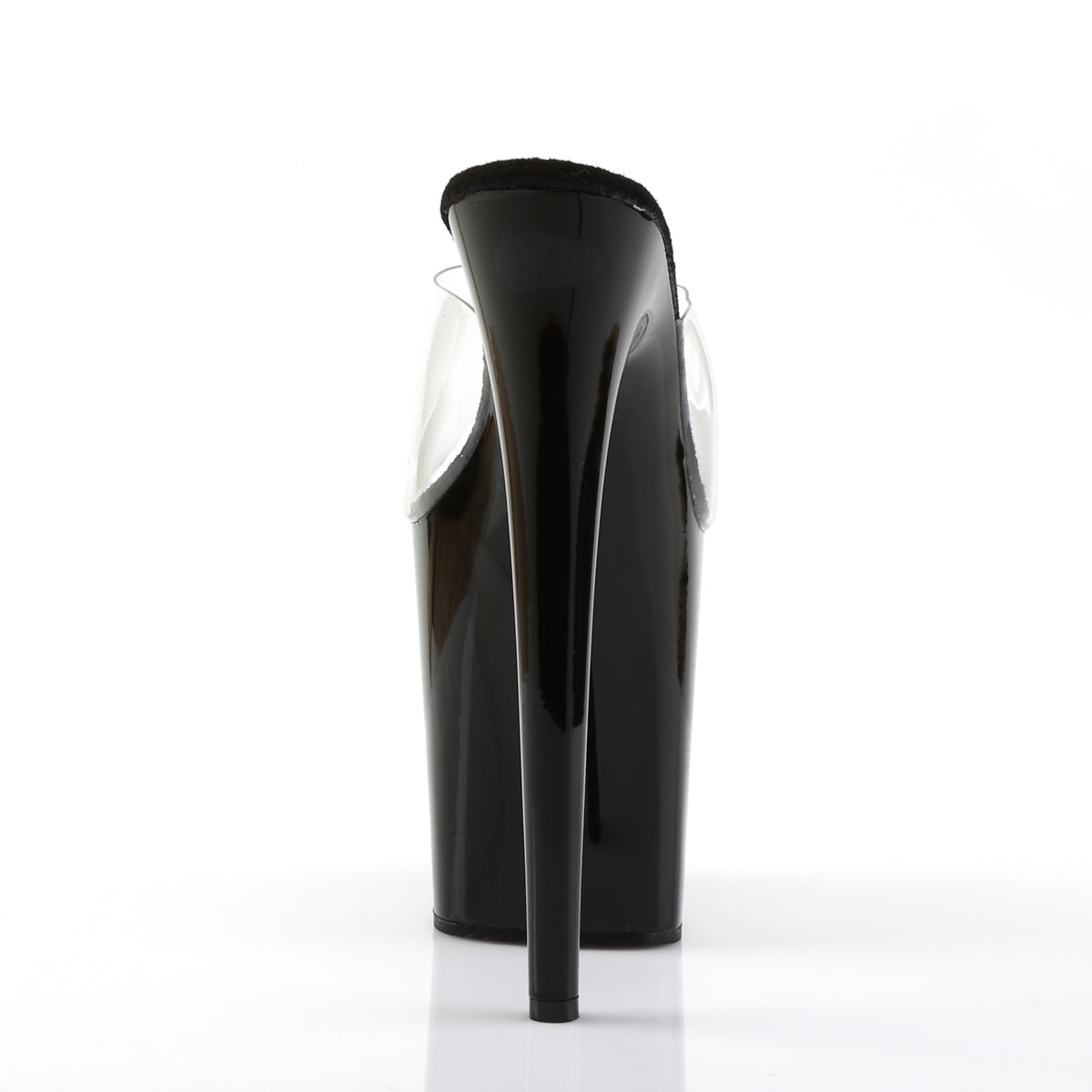 FLAMINGO-801 Pleaser Clear Black 8 Inch Dancer Platform Platform Shoes