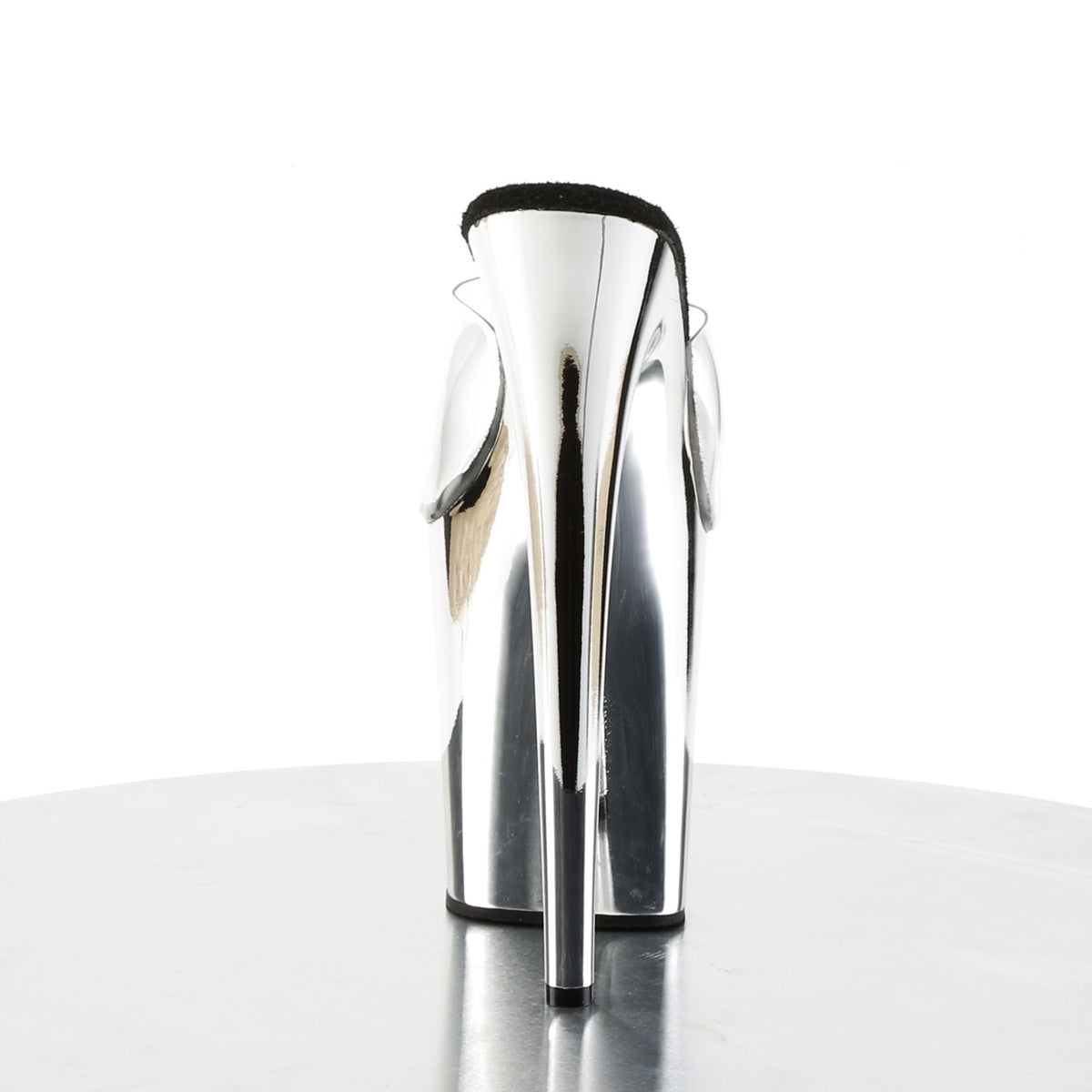 FLAMINGO-801 Pleaser Silver Chrome 8 Inch Strippers Platform Shoes