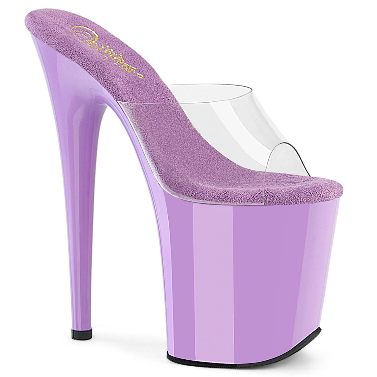 FLAMINGO-801 Pleaser Clear/Lavender Sexy Platform Shoes (Pole Dancing Heels)