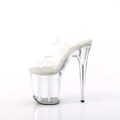 FLAMINGO-802 Pleasers 8" Heel Clear  Stripper Platforms High Heels