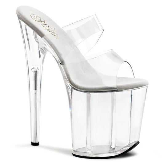FLAMINGO-802 Pleaser Clear 8 Inch Pole Dance Platform Shoes