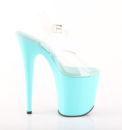 FLAMINGO-808 Pleaser Aqua 8 Inch Exotic Dancer Platform Shoes