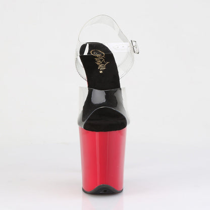 FLAMINGO-808 Pleaser Black 8 Inch Pole Dancing Platform Shoes