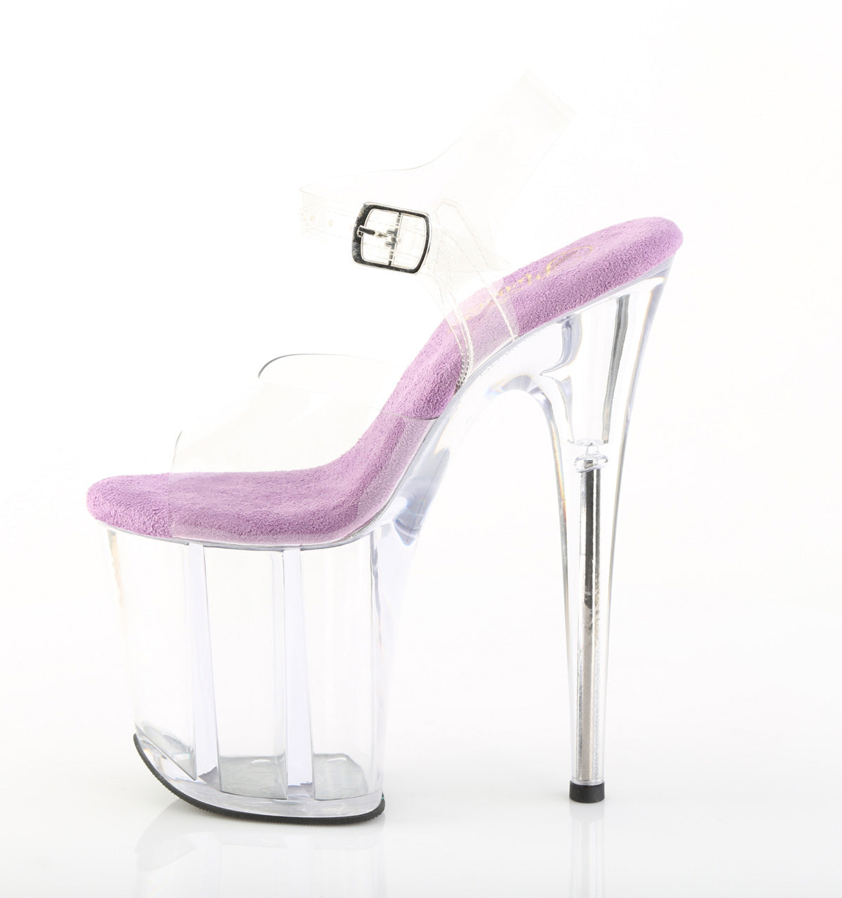 FLAMINGO-808 Pleaser Clear/Lavender Sexy Platform Shoes (Pole Dancing Heels)