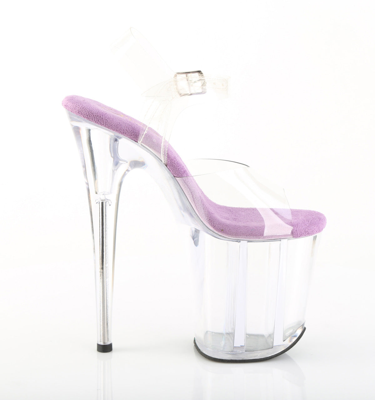 FLAMINGO-808 Pleaser Clear/Lavender Sexy Platform Shoes (Pole Dancing Heels)