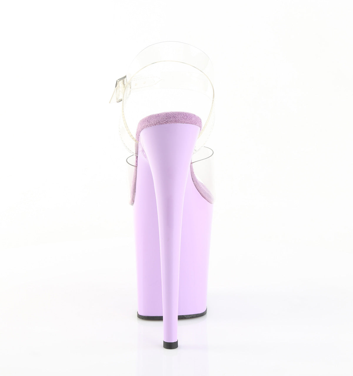 Pleaser FLAMINGO-808 Clear / Lavender Platform Sandals - 8 Inch Heels