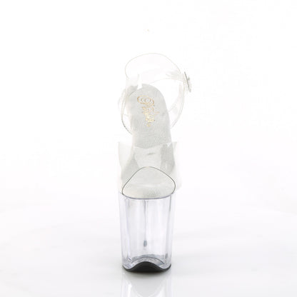Pleaser FLAMINGO-808 Clear Platform Sandals - 8 Inch Heels