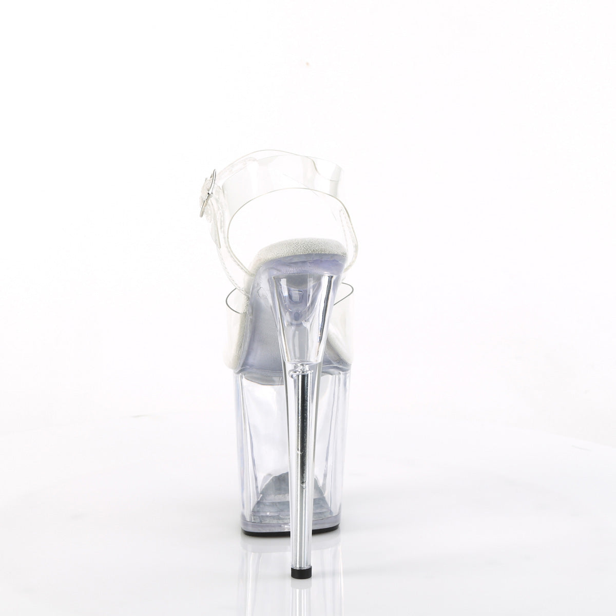 Pleaser FLAMINGO-808 Clear Platform Sandals - 8 Inch Heels