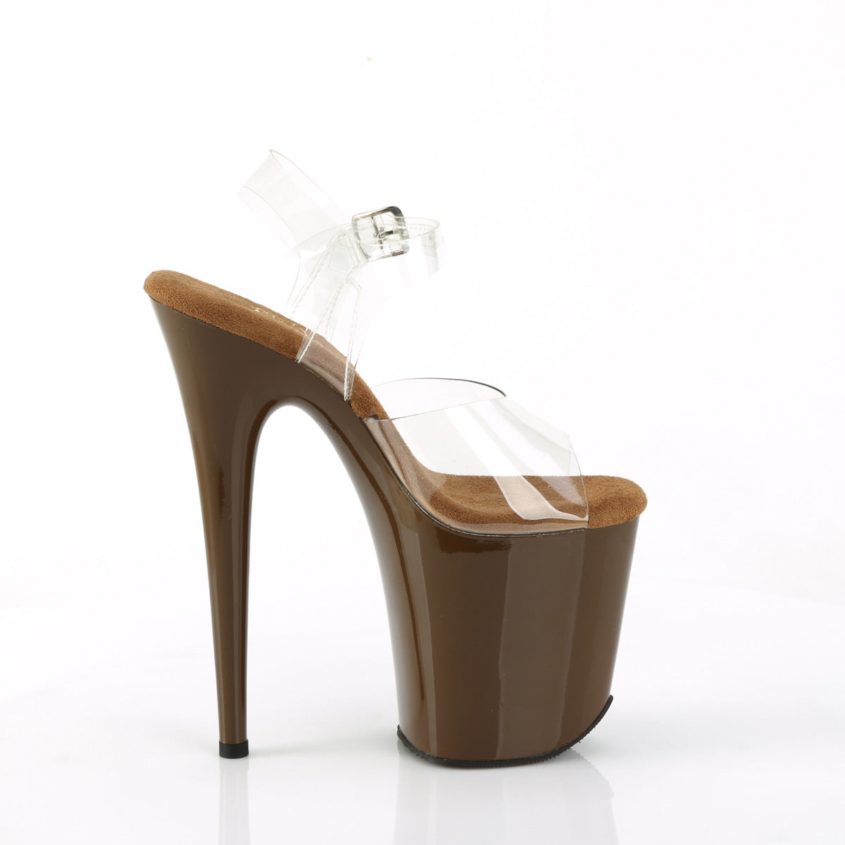 FLAMINGO-808 Pleaser Mocha 8 Inch Strippers Platform Shoes