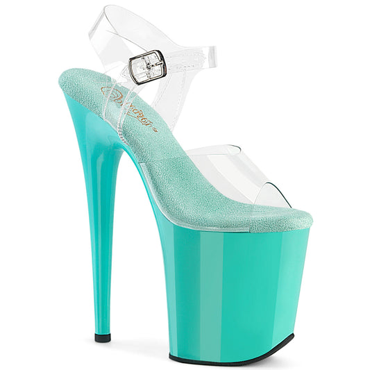 FLAMINGO-808 Pleaser Aqua 8 Inch Exotic Dancer Platform Shoes