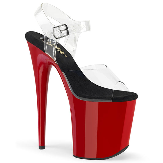 FLAMINGO-808 Pleaser Black 8 Inch Pole Dancing Platform Shoes