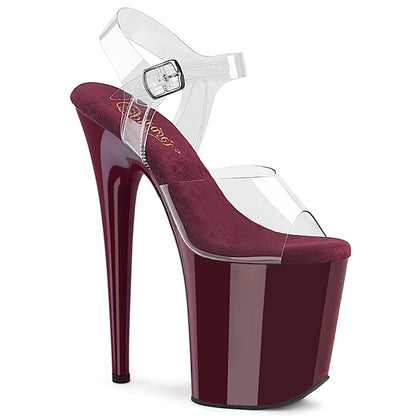 FLAMINGO-808 Pleaser Burgundy 8 Inch Pole Dance Platform Shoes