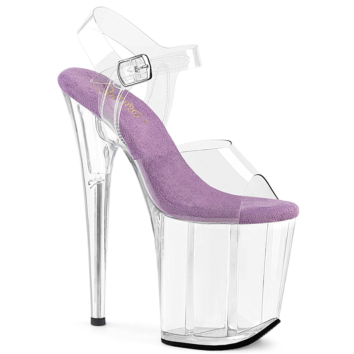 FLAMINGO-808 Pleaser Clear/Lavender Sexy Platform Shoes (Pole Dancing Heels)