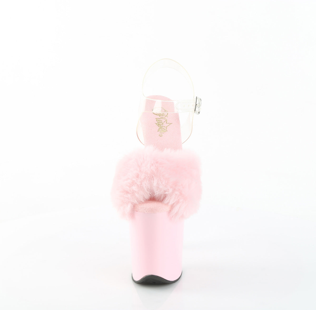 FLAMINGO-808FUR Pleaser Baby Pink 8 Inch Exotic Dance Platform Shoes