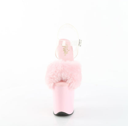 FLAMINGO-808FUR Pleaser Baby Pink 8 Inch Exotic Dance Platform Shoes