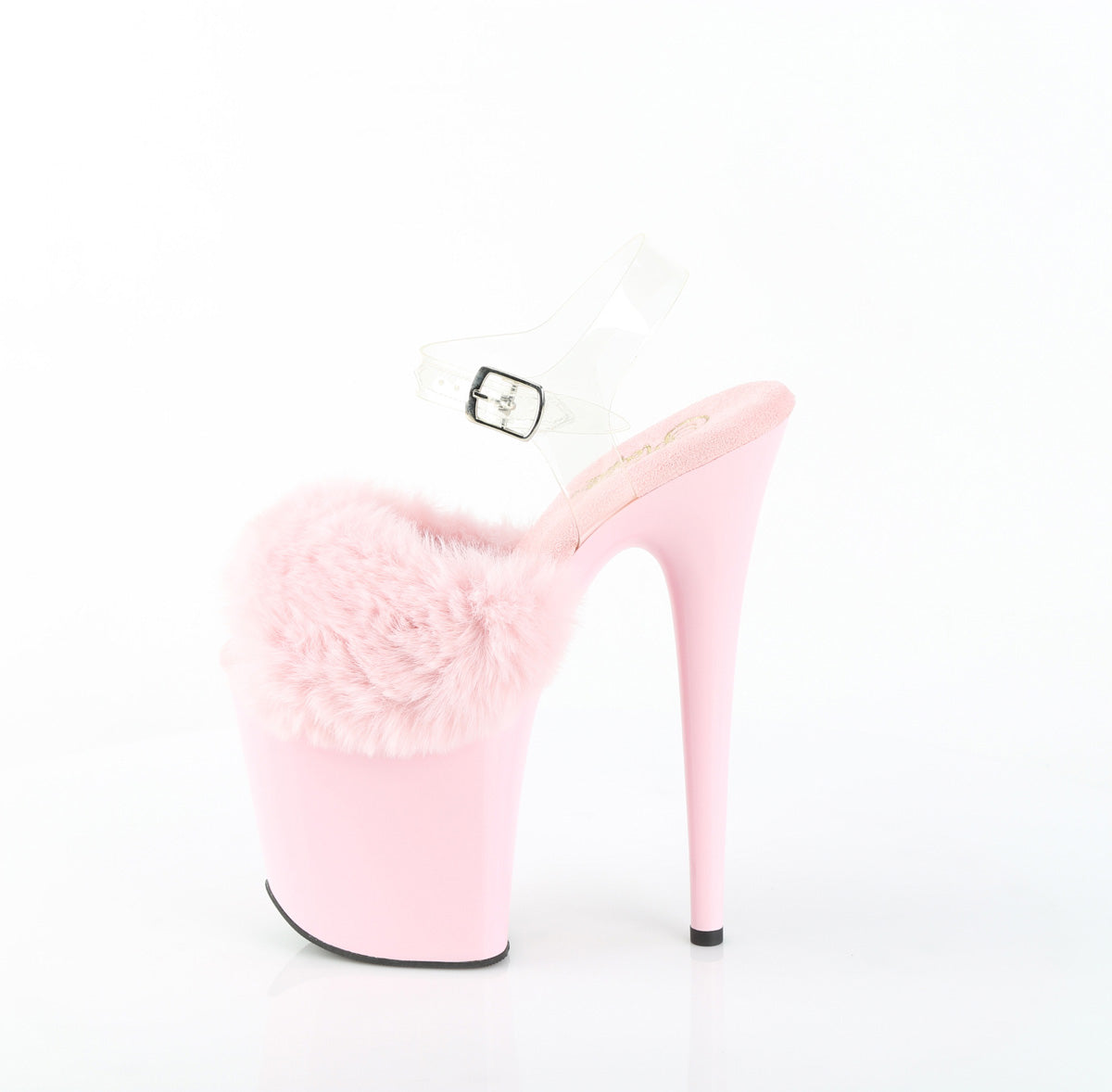 FLAMINGO-808FUR Pleaser Baby Pink 8 Inch Exotic Dance Platform Shoes