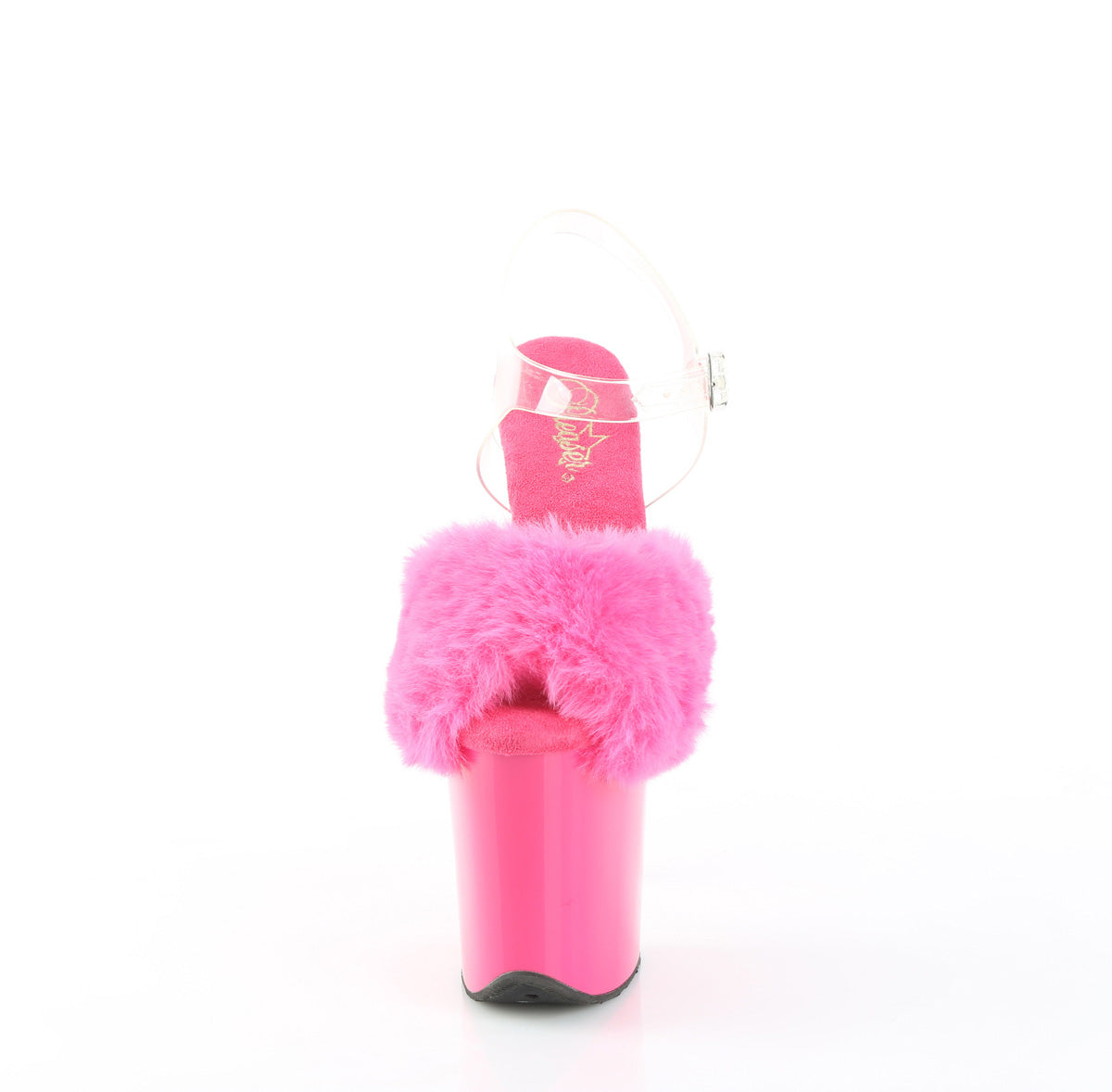 FLAMINGO-808FUR Pleaser Fuchsia 8 Inch Pole Dance Platform Shoes