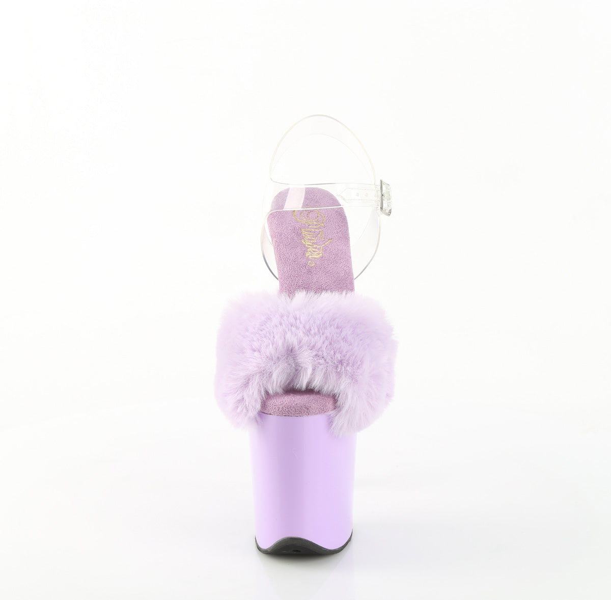 FLAMINGO-808FUR Pleaser Lavender 8 Inch Exotic Dance Platform Shoes