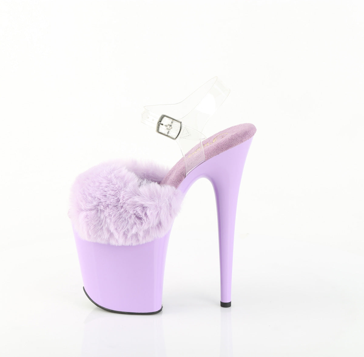 FLAMINGO-808FUR Pleaser Lavender 8 Inch Exotic Dance Platform Shoes